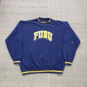 Vintage FUBU Sweatshirt mens XL BLUE 2000s y2k streetwear